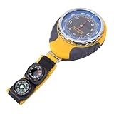 Fafeicy Multifunction Altimeter, Barometer Compass and Thermometer 4 in 1 Analog Dial, for Hiking Mountaineering 0-16400ft -22 to 122F 580-1040hPa Outdoor Navigation Tool