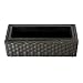 C-Hopetree Balcony Railing Planter, Indoor Outdoor Hanging Patio Potted Plant Seedling Box, Brown Rattan, 1 Rectangular Plastic Pot