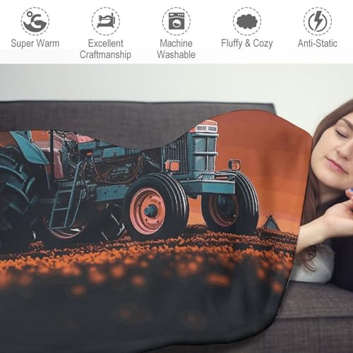 Couverture ronde tracteur 150 cm pour canapé et salon
