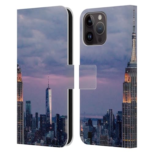 Carcasa de cuero iPhone 15 Pro Max funda tipo libro Haroulita con tarjetero