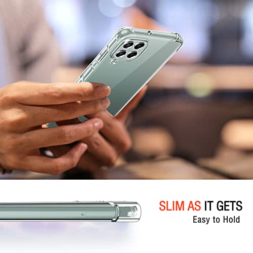 Image of Lustree Back Cover Transparent Case Compatible with Samsung Galaxy M53 | Clear + TPU Case with 4 Corner Air Cushion Protection & Camera Protection | Slim& Stylus Cover