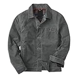 FashionFountain Waxed Canvas Jacket - Corduroy Jackets Men Vintage Courdoroy Jacket - L