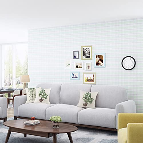 Kakabuqu Green Plants Throw Pillow Case Cushion Cover 18X18 Set Of 2 Linen Green Leaf Decorative Pillowcase Square Farmhouse Country Cushion Covers For Home Bedroom Office Sofa Car Couch Chair Decor #TOP7