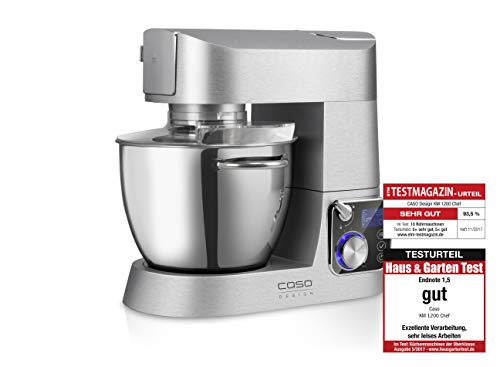 KM1200 Design Küchenmaschine mit umfangreichem Zubehör, hochwertiges Gehäuse aus Aluminium-Druckguss, 1200 Watt, Edelstahl- Rührschüssel mit 5.5