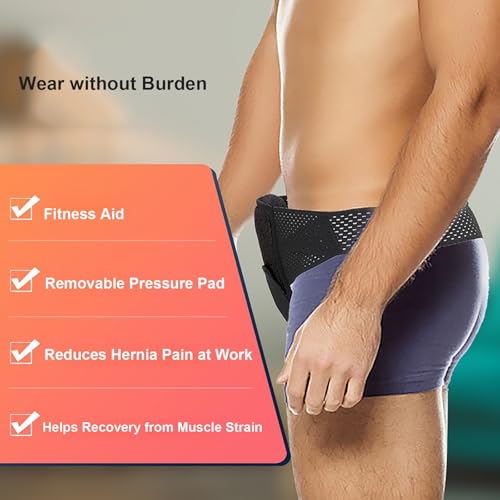 Faja para hernia inguinal para hombres y mujeres ajustable miniatura 6