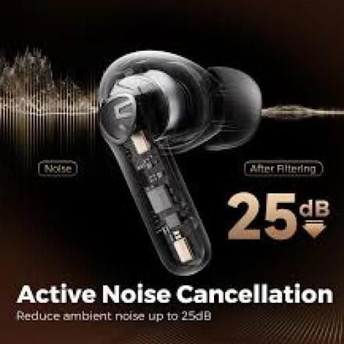 SoundPEATS Life TWS Earphone showing Active Noise Cancellation feature