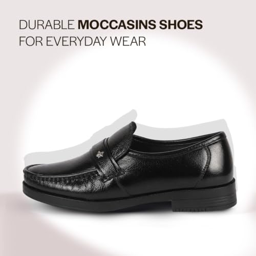 Image of FAUSTO Men Leather Formal Pull-On Shoes