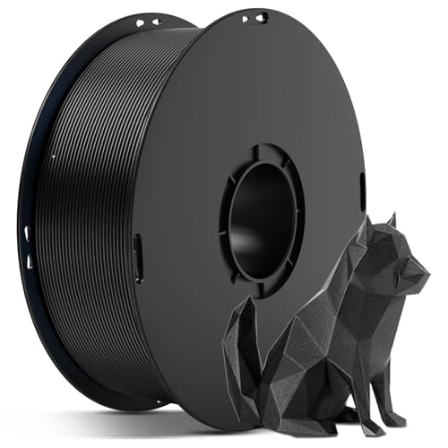 Image of ANYCUBIC Silk Filament, Metal-Like PLA Shiny Clog-Free 3D Printer Filament Metallic PLA 1.75mm Dimensional Accuracy + /- 0.02mm, 1KG Spool (2.2 lbs), Metal Black