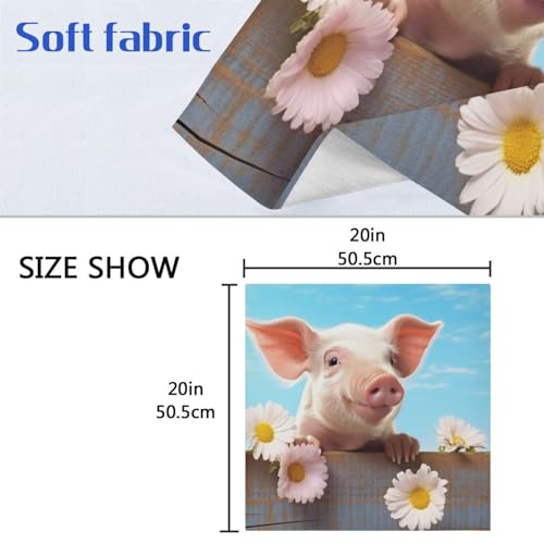Set de 6 servilletas de tela cuadradas Pig 50.5x50.5 cm miniatura 7