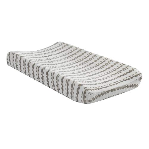 Image of Lambs & Ivy Urban Jungle Gray/White Baby Changing Pad Cover