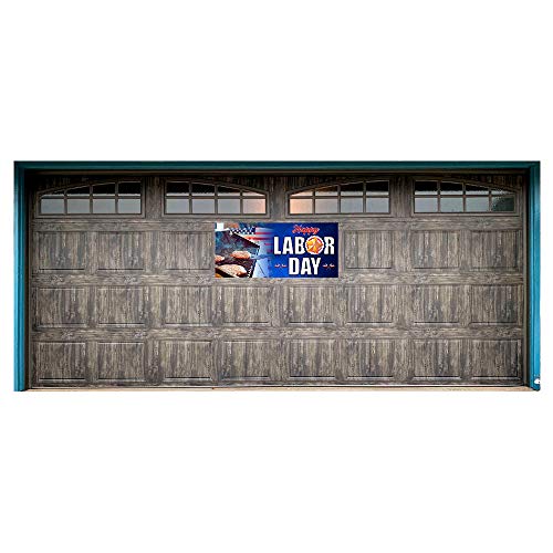 Happy Labor Day 21" x 47" Garage Banner for Steel Garage Doors (Made in The USA) - Image 4