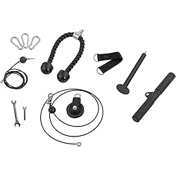 Hacer Polea Gimnasio Casera Poleas Gimnasio para Casa- Accesorios Poleas Gimnasio- Accesorio de Entrenamiento para Antebrazos- Entrenamiento de Fuerza del Brazo (Polea Negro)