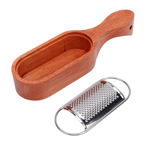 Rallador de queso acero inoxidable con mango de madera miniatura 4