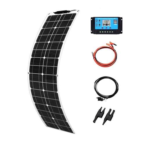 HENGJINGTR 1000W Solar Panels 12V Flexible Solar Panel Kit, Complete Portable Solar Battery Charger Phone with 100A Controller Camping Home