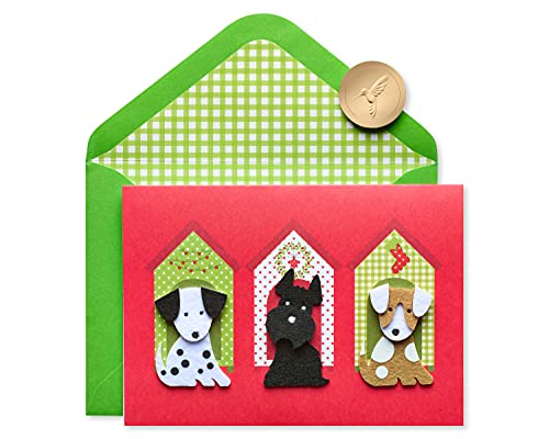 Papyrus Dog Christmas Card (Warm & Fuzzy)