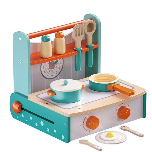 Dailyfunn Wooden Foldable &Portable Toy Stove...