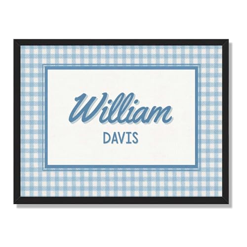 Framed Personalized Name Poster Canvas Print Art Minimalist Aesthetic Wall
