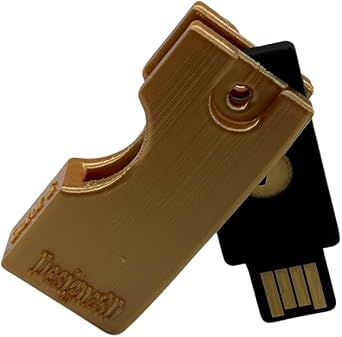 Yubikey Protector Flip Case Keychain Holder 5 NFC / 5C NFC Gold, 5 NFC