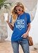VILOVE Baseball Mama Shirt Women I Teach My Kids to Hit and Steal Shirt Baseball Mom Tshirt Softball Heart Tee Ocean Blue