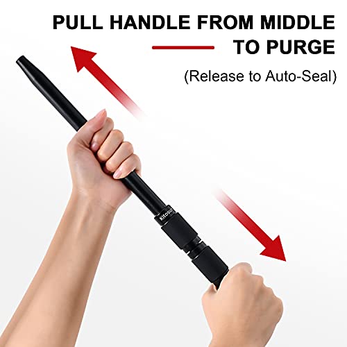 Hookah Hose Kitosun Purge Hose - Auto-Seal Technology Design For Multi Hoses Hookah 5Ft Silicone Hose Aluminum Handle With Extra Long Hose Plug Anti-Kinking Spring Easy Purge No Extra Jobs (2 Pack) #TOP4