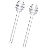 2 Clear Honey Spoons 6 Inch Glass Stirrers Honey Spoon Stirring Stick Honey Stick for Honey Pot Container Honey Dispenser Trisel Racks Clear Asparagus Serving Cutlery