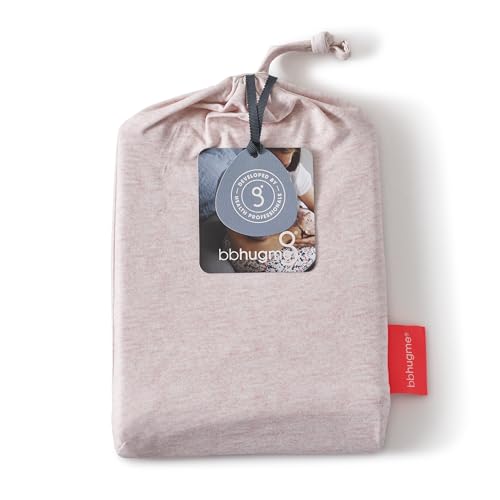 bbhugme Nursing Pillow Cover - Cotton Jersey Fabric - Fits Nursing Pillow for Breastfeeding, Bottle Feeding and Bonding - Cover Only, Nursing Pillow Sold Separately, Pink Melange