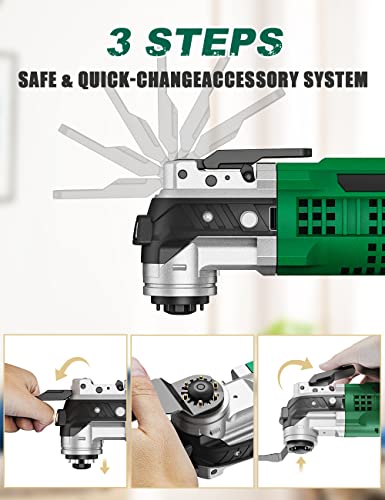 Image of KIMO 20V Cordless Oscillating Tool, Replacement Part, 21000 OPM Variable Speed & 3 Oscillating Angle, LED & Quick-Change, Battery Powered Multi-Tool for Cutting Wood Nail /Scraping /Sanding(ONLY Tool)