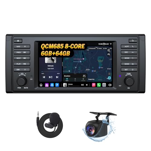 Image of Eonon 6+64G Wireless CarPlay Android Auto Car Stereo Compatible with BMW 5 Series 1995-2002 (E39), 7 Inch Touchscreen Car Radio with Bluetooth, AM /FM, SWC, GPS Navigation, WiFi, E39X7S