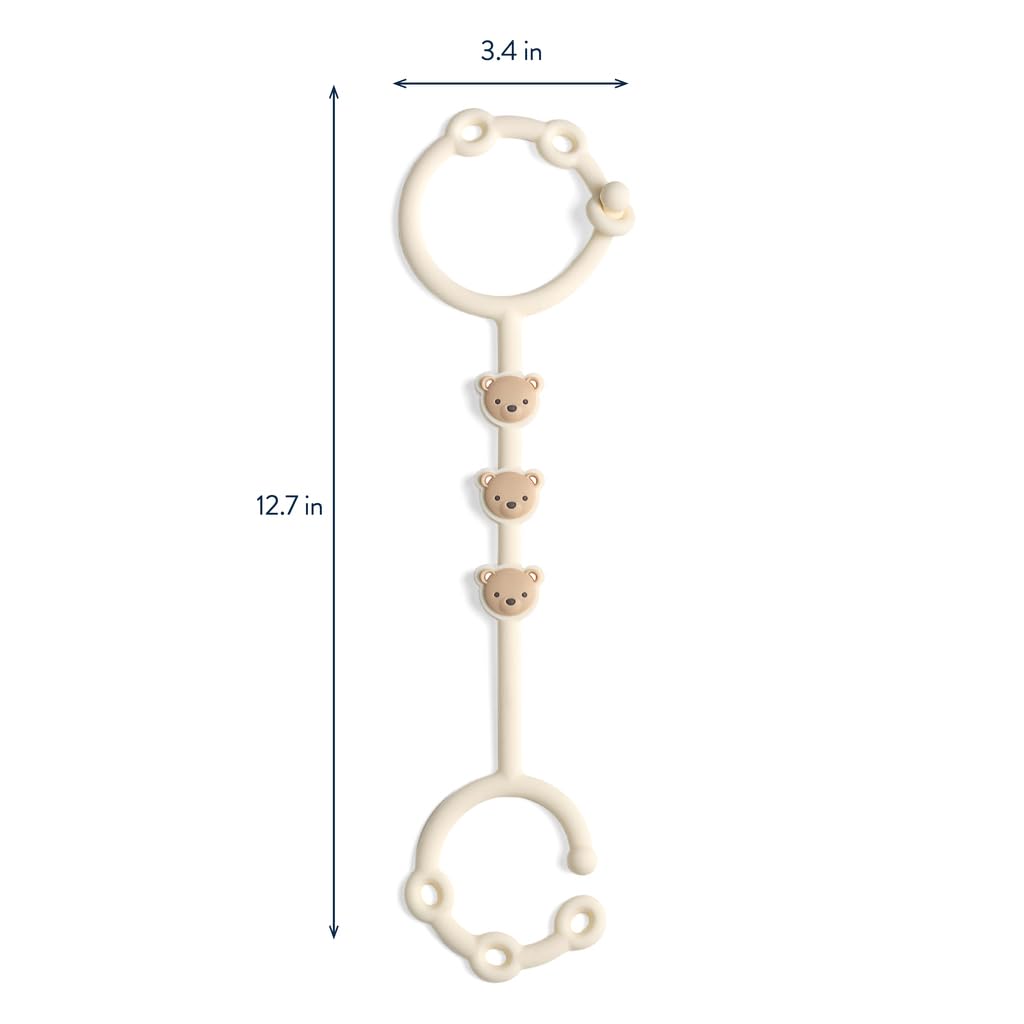 Itzy Ritzy Toy & Snack Cup Strap - Cinghia regolabile per tenere i giocattoli del bambino, massaggiagengive e tazze snack nelle vicinanze - Silicone senza BPA - Legatura per passeggini, seggioloni e