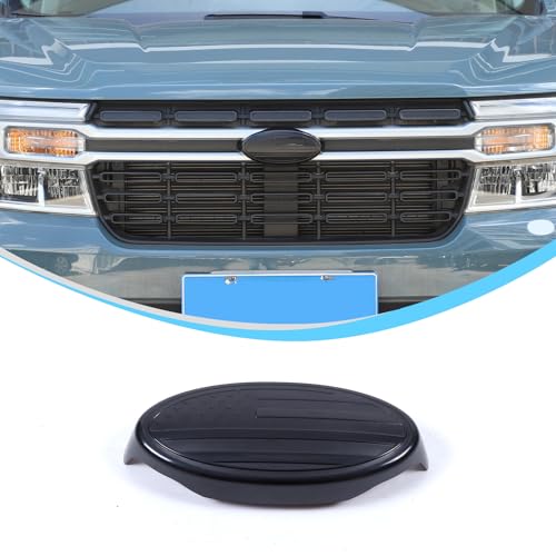 Image of Car Front Rear Tailgate Logo Frame Cover Trim Emblem USA Flag Sticker for Ford Maverick 2022-2024 Logo Emblem Decoration Cover (Front)