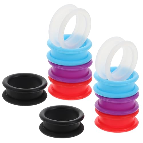Hemobllo 10 piezas Anillos de Silicona para Dedos Tijeras de Peluquería y Mascotas Protectores Antideslizantes Cómodos y Coloridos Accesorios para Cortar Cabello Previenen Cortes y Fatiga