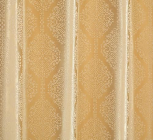Image of Premium Polyester Fabric Curtains 9 Feet Set of 3 for Living Room | 4x9 feet Long Door Curtain | Golden Color Parde