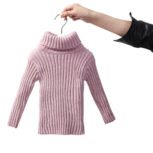 Image of Baby Boys Turtleneck Knit Sweaters Toddler Girls High Collar Pullover Sweater Size 1-8T