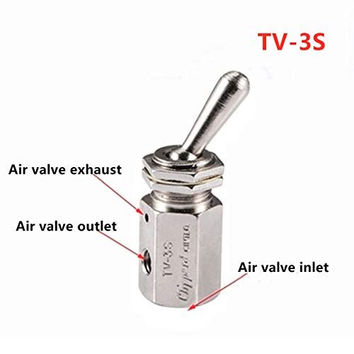 Tv-3S Solenoid Air Valve Knob Toggle Value Switch Pneumatic Mechanical 3 Way Electric Knob Control #TOP1