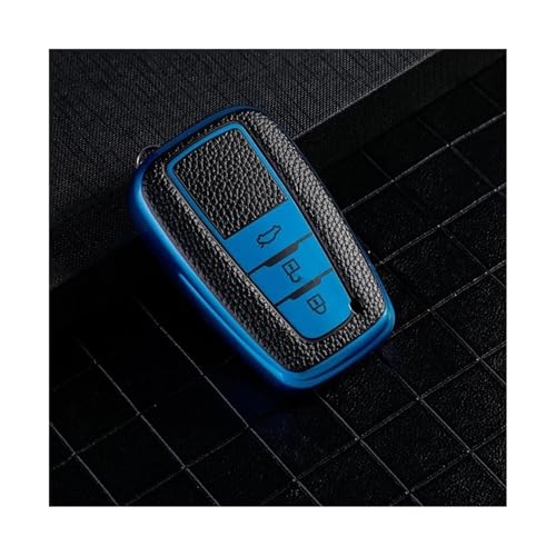 Coque clé Toyota en TPU bleu pour Corolla Camry et CHR