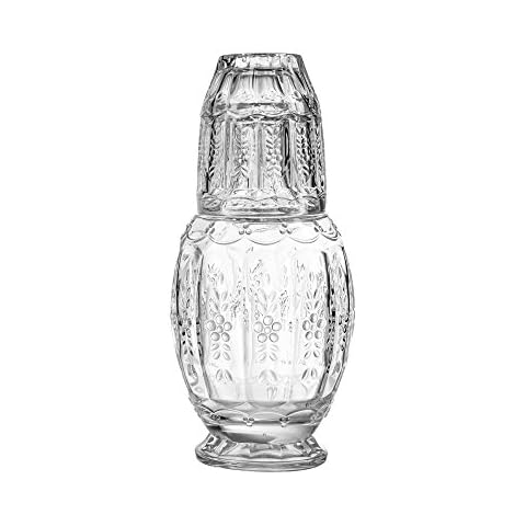 Elle Décor Vintage Glass Carafe Set, Clear, 4.7x10.2 Cover