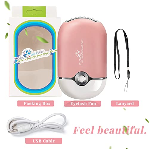 Greenlife® Usb Rechargeable Portable Mini Fan Cooling Fan Bladeless Handheld Eyelash Dryer Mini Handheld Fan Air Conditioning Blower For Eyelash Extension (Rose) #TOP4