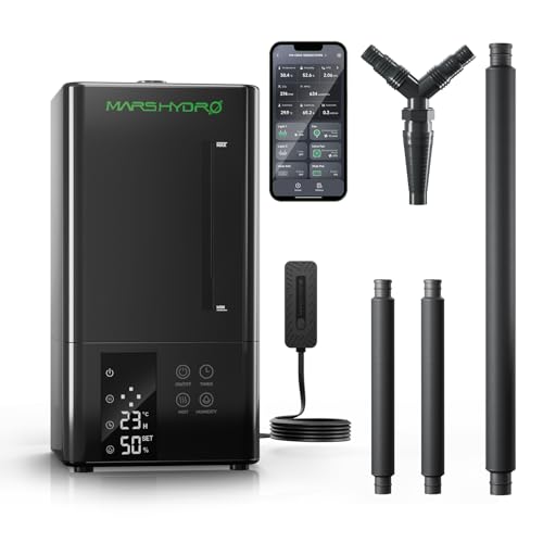 MARS HYDRO 2026 New Plant Humidifier 6L,with Adjustable Humidity,Timer Function,Ultrasonic Precise and Silent Operation,No-Leak Seal for Grow Tent,Indoor Planting,Greenhouse