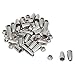 uxcell 50pcs Plastic Bell Ends Stopper with Lids Cord Rope Ends Locks Lanyard Clips Fastener for Backpack Drawstrings Accessories Silver Tone