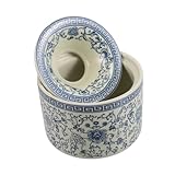 HIAKDOFT Keramik-aschenbecher Mit Deckel: Winddichter Aschenbecher, Terrassen-aschenbecher, Tragbarer Retro-aschenbecher Für Die Terrasse, Schreibtisch, Büro, Dekoration, Rauchen