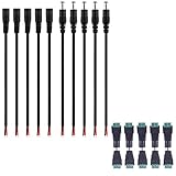 led jacket ebay Bueno para proyectos de bricolaje. Cada cable de CC tiene una longitud total de 15 cm (6 "de largo). Depende de usted soldar o no soldar. Estos cables y conectores de CC macho y hembra con conector de CC de 5,5 mm * 2,1 mm ofrecen una solución más segura y fácil para el bricolaje proyectos.