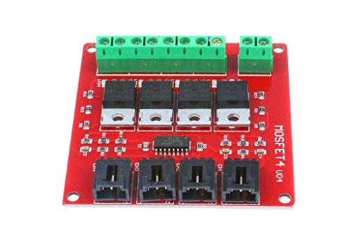 DAOKI 2Pcs 4 Channel MOSFET Module Four Channel 4 Route MOSFET Button IRF540 V2.0 + MOSFET Switch Module for Arduino DC Motor Drive Dimmer Relay Board