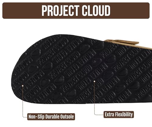 Image of Project Cloud Womens Sandals 100% Genuine Leather Thong Sandals for Women - Memory Foam Insole Women Sandals - Non-Slip Flip Flops for Women - Lightweight Sandals Women Footwear 2026