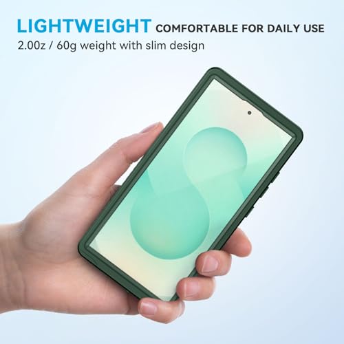 Image of Lanhiem for Samsung Galaxy S25 Ultra Case, IP68 Waterproof Dustproof, Built-in Screen Protector, Rugged Full Body Shockproof Protective Cover for Galaxy S25 Ultra 5G 6.9 Inch, Green
