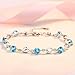 Bracelets braclets 925 Sterling Silver Bracelets Fashion Vintage Couples Hollow Wavy Design Bangles Party Jewelry Bangle (Style #6, 925 Silver Bracelet) (Blue)
