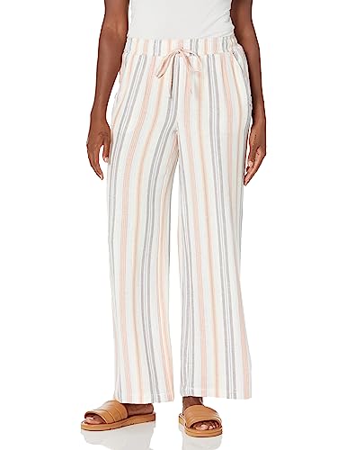 Briggs New York Women's Linen Pull on Wide Leg Pant