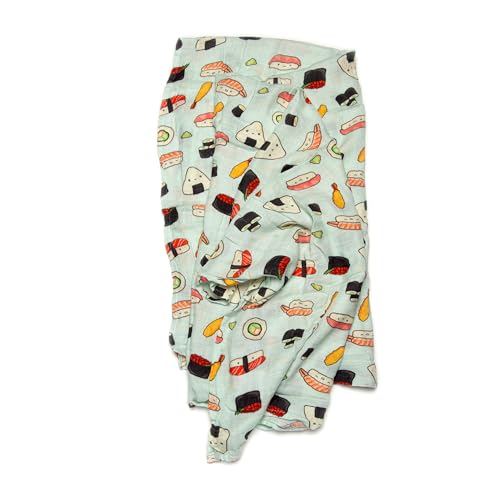 Image of Loulou Lollipop Muslin Swaddle Blanket for Baby Boy & Baby Girl - Soft Breathable Muslin Wrap, 47 inchx47 inch Receiving Blanket for Newborn & Toddler - Sushi