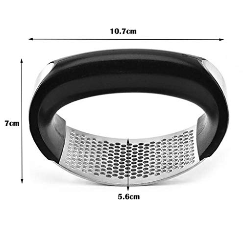 Conjunto de descascador de alho Weite durável de aço inoxidável, espremedor de alho com descascador