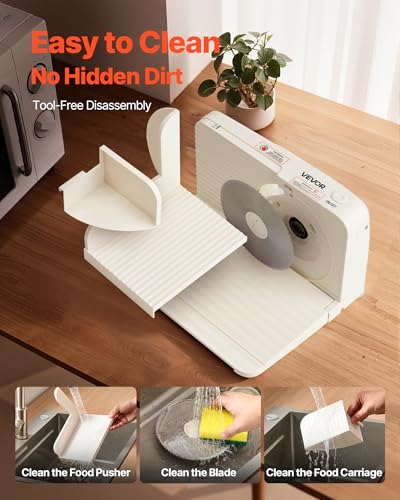 Image of VEVOR Meat Slicer, 6.7 inch Foldable Electric Cutter with Dual Security Lock