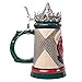 Game of Thrones House Targaryen Beer Stein, 22oz - Hand Painted Ceramic with Pewter Crown Lid - Fathers Day Gift for GOT & House of the Dragon Fans